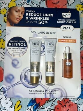 RoC Retinol Correxion Night Cream PM + Vitamin C Serum